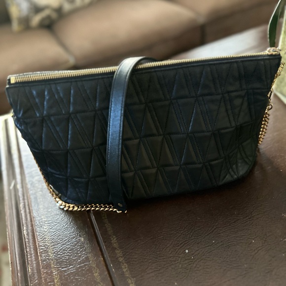 Black Quilted Chain Shoulder Bag